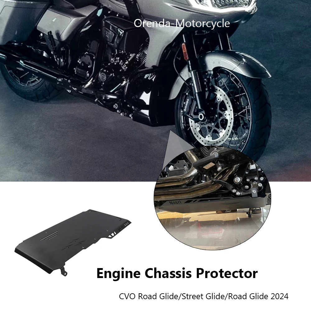 

Мотоциклетная защитная пластина, нижняя база двигателя, защита шасси для Harley Street Glide FLTRX CVO Road Glide FLTRXSE 2023-2024