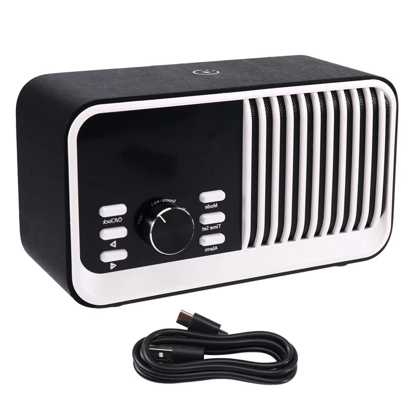 M51K-Multifunctional Outdoor Speaker With Bluetooth, Radio, Wireless Charging, TF Card Slot, Clock Functionality