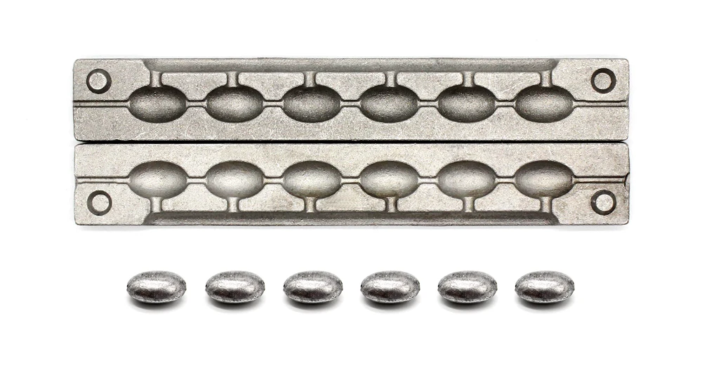 Dimatteo DIY Fishing Bean Sinker Mould DMTBESM/#2 Bean Sinker 14g 6 Cavities