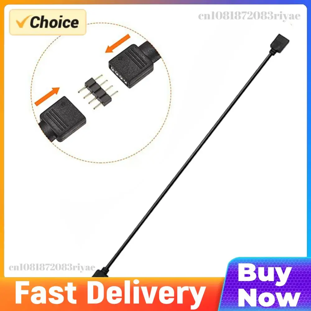 

Кабель-удлинитель AURA RGB 1-в-1, 5В 3-контактный/12В 4-контактный, 30 см, для ASROCK