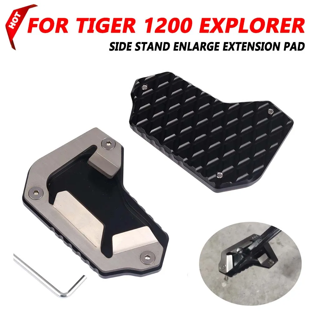 

For TRIUMPH TIGER EXPLORER 1200 EXPLORER 2016-2021 Motorcycle Accessories Kickstand Foot Side Stand Extension Pad Support Plate