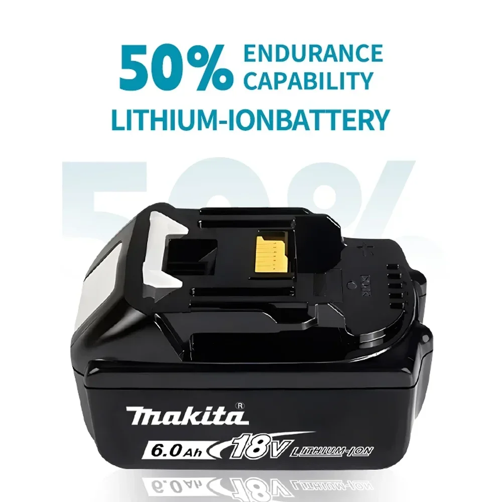Makita 18V 6.0Ah Battery Original Lithium ion Rechargeable Battery 18V 6000mAh Replacement Battery BL1860 BL1850 BL1860B
