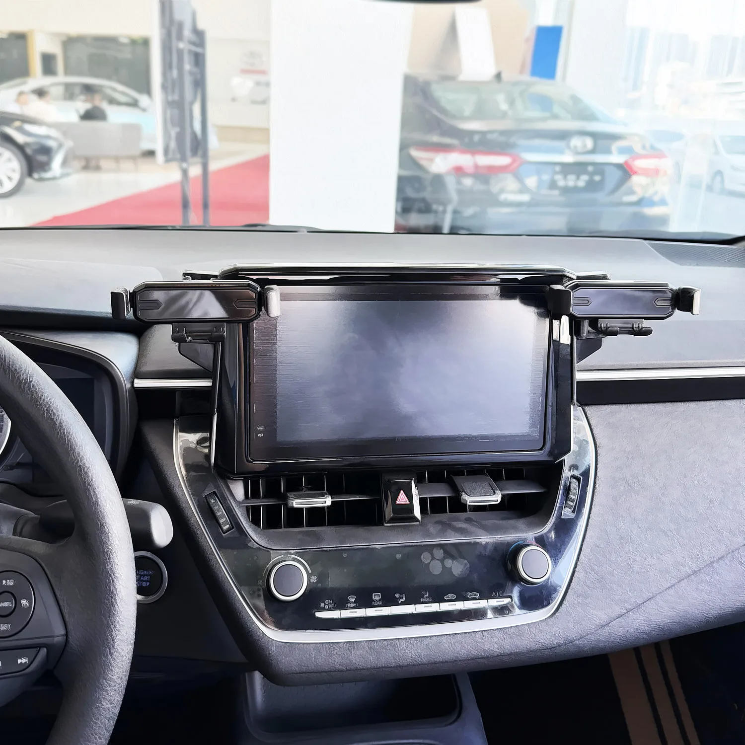 For Toyota corolla 2019-2022 Phone Holder Dual Bracket Base Car Magnet Wireless Charging Stand Car Mobile Phone Mount MagSafe