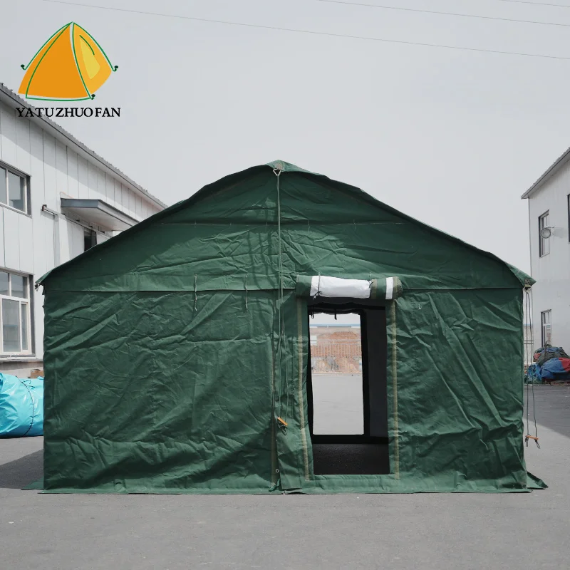Customized Service Multi-purpose Portable Waterproof Large Space Iron Frame Outdoor Camping with Bed Large Tactical Tent