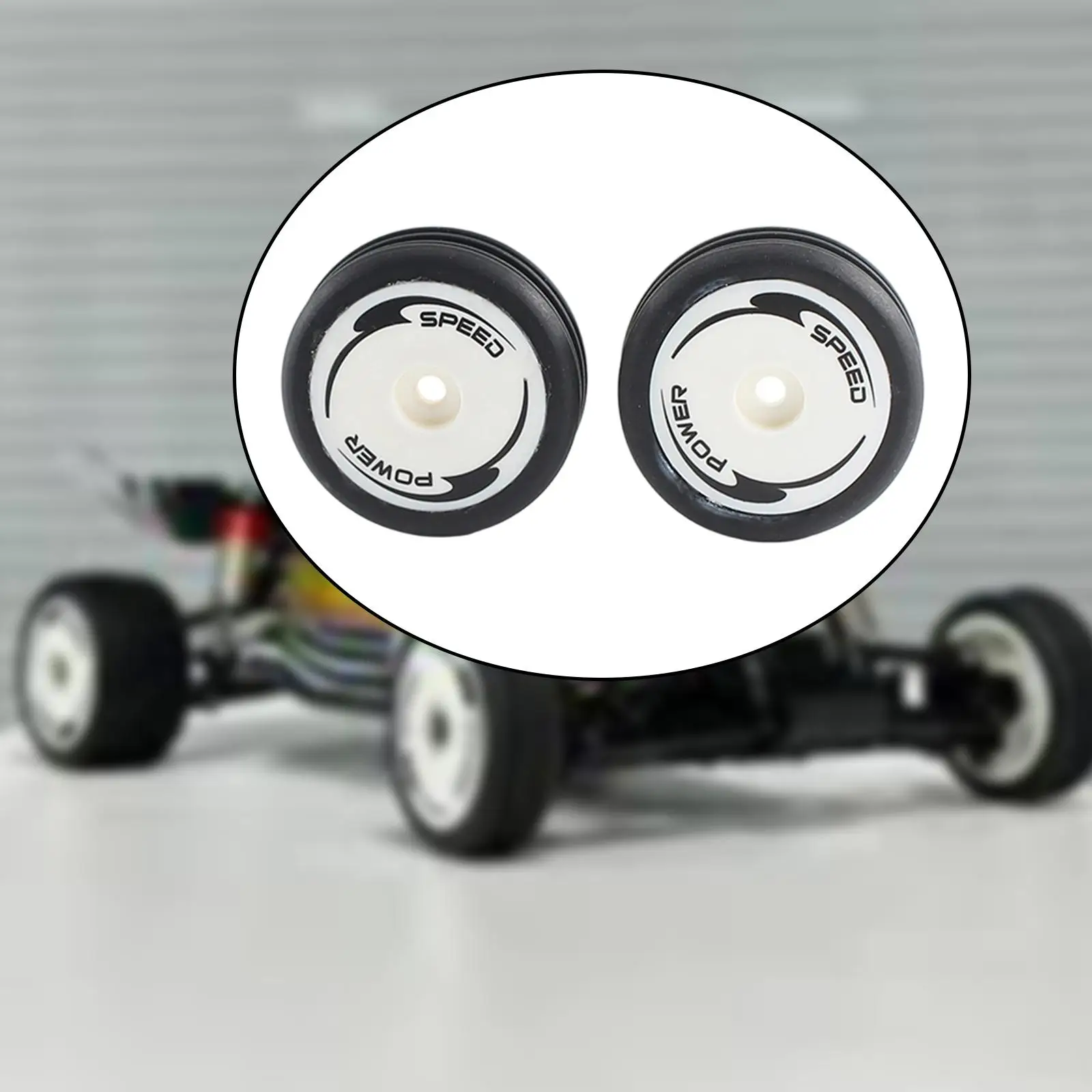 2Pcs 1:24 RC Car Front Tires RC Vehicle Accessories, Easy Installation, Repair Parts, RC Upgrade Parts for 244016