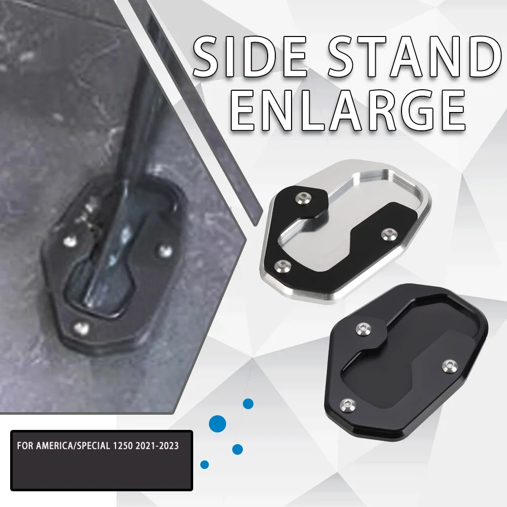 

New 2023 Kickstand Extension Plate Motorcycle Foot Side Stand Enlarge Pads FOR PAN America 1250 PA1250 RA1 2022 2021 Accessories