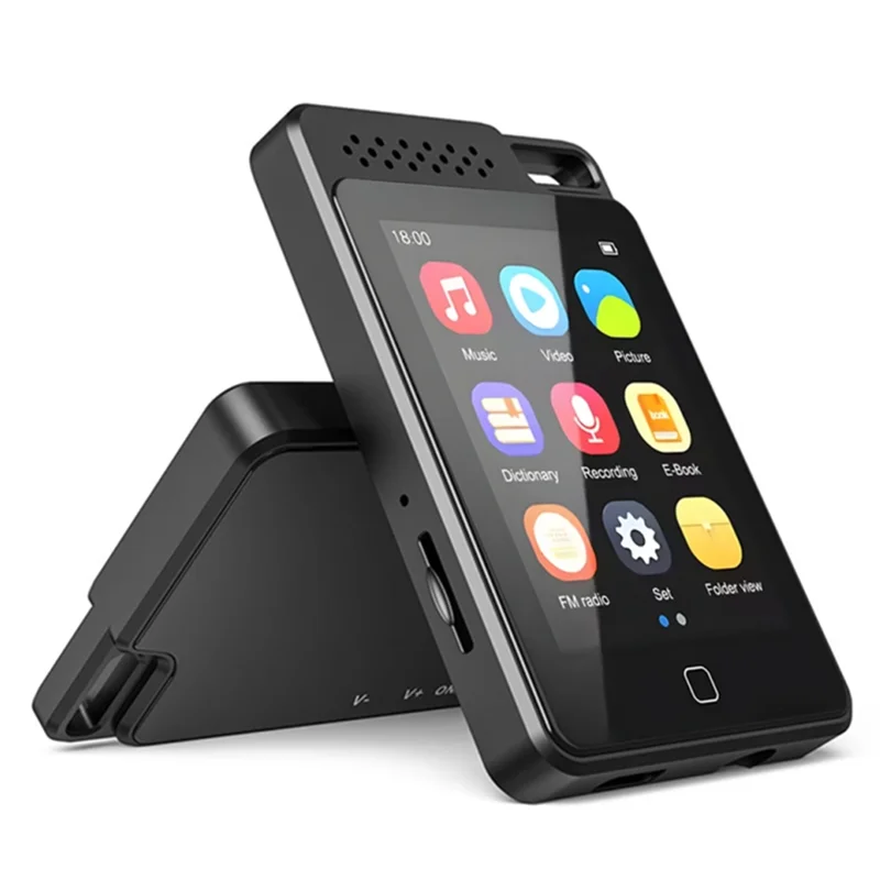 

A32T-MP3 Музыкальный плеер Bluetooth 5.0 Металлический корпус 2,4-дюймовый сенсорный TFT Цветной экран Встроенный динамик MP4-радио HIFI Поддержка звука