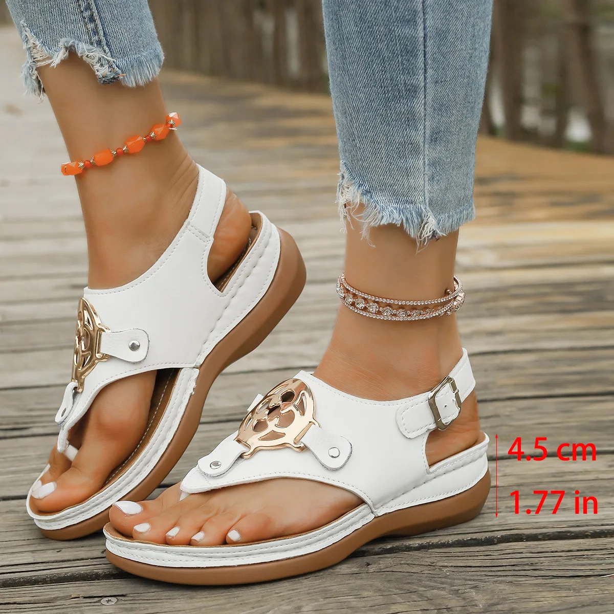 

New Sandals for Women Fashion Wedge Heel Platform Sandals Summer Pinch Toe Sandals Outdoor Casual Beach Sandal Sandalias Mujer