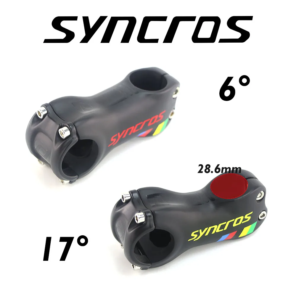 

Customized Full Carbon Fiber Bicycle Stem, Rainbow Colors Syncros, Mountain Bike Accessories, MTB, BMX, 6, 17 Degree, 31.8*90mm