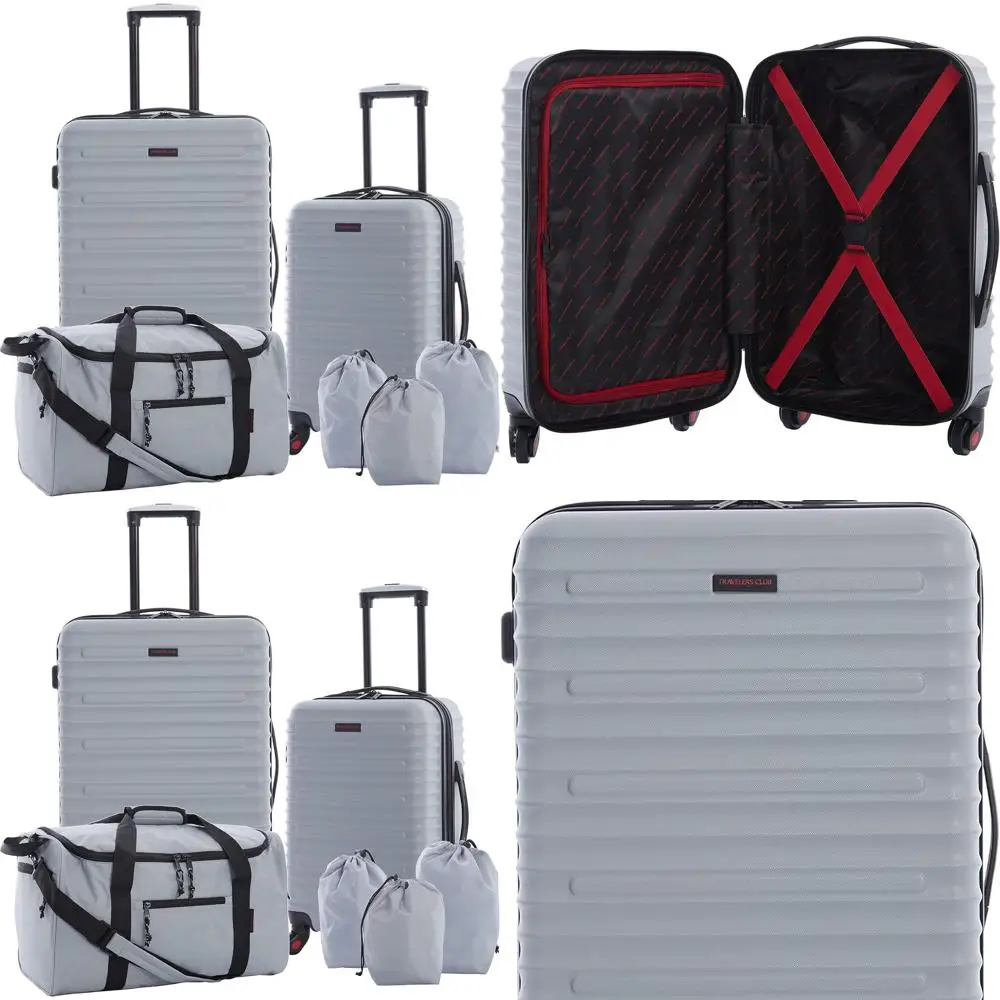 Orion Large 6-Piece Travel Set with Accessories, Grey
