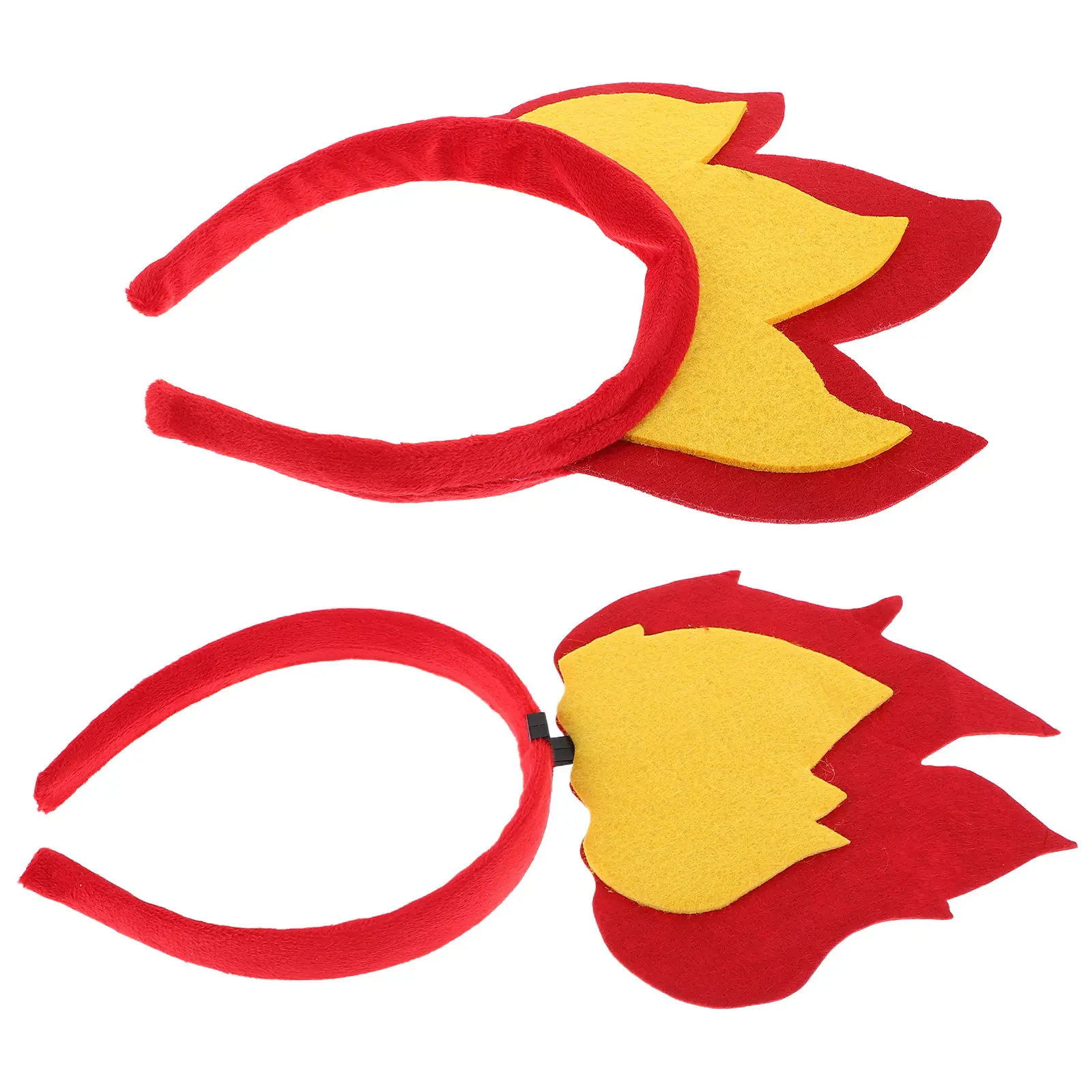 

2 шт. повязки на голову с огненными пламенами, аксессуары для косплея на Хэллоуин, фетровые головные уборы, красные огненные повязки для волос для вечеринок, фестивалей, карнавалов