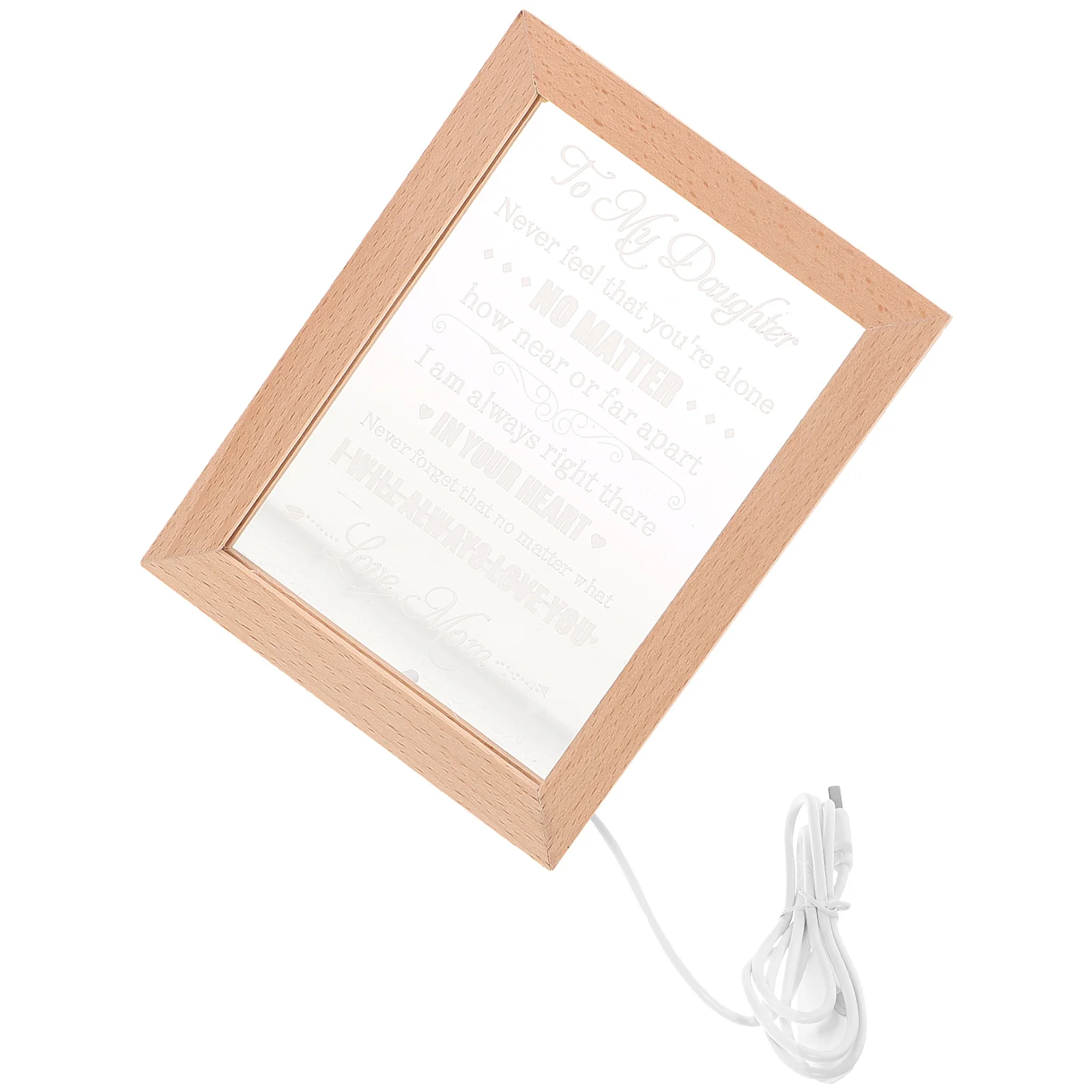 

Creative LED Frame USB Warm Light Night St 00006 Single Photo Frame With Led Lights Color 170x130mm Bedroom Office Decor