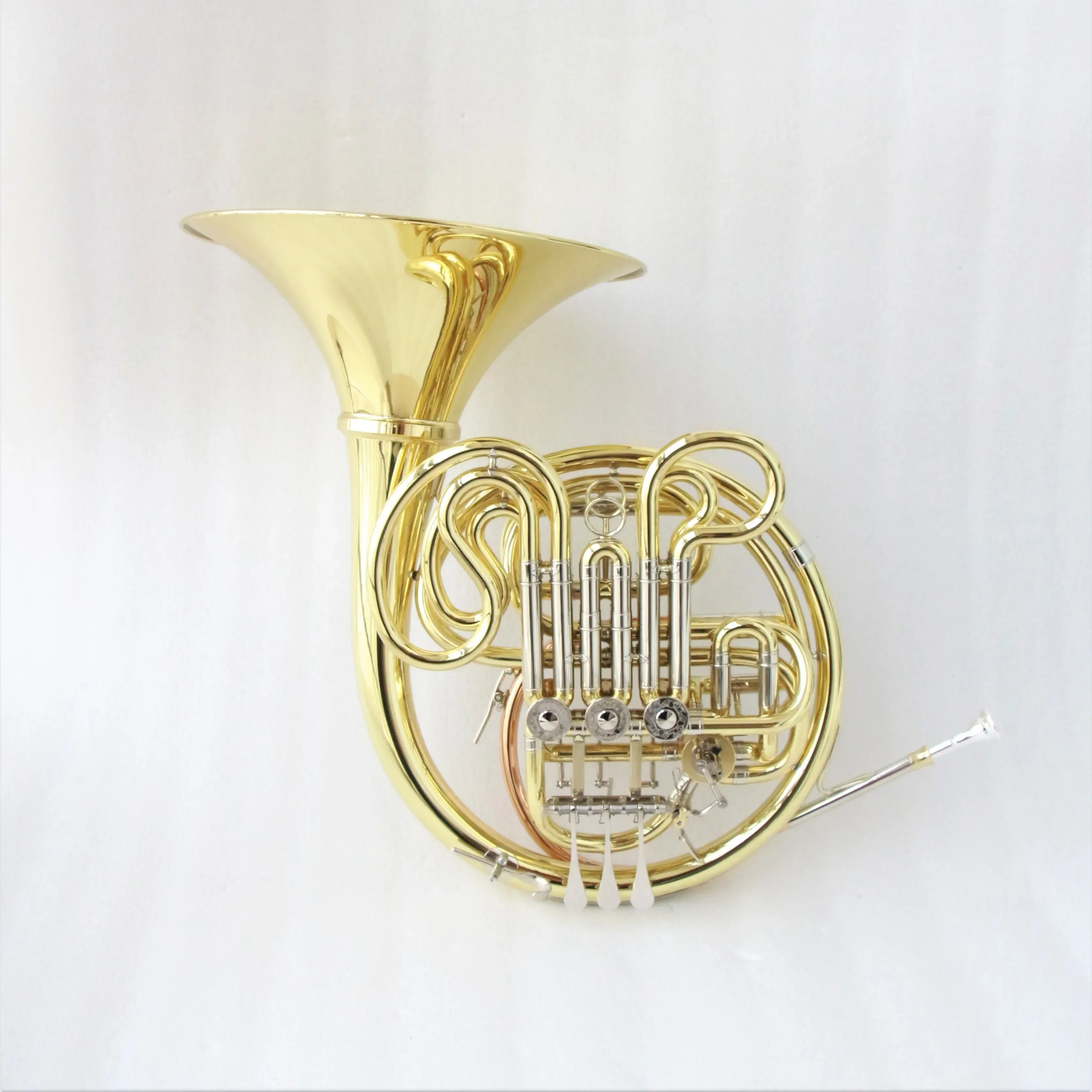 

Good quality 4key double french horn OEM Cheap Separated Bell french horn musical instrument professional french horn with Gold