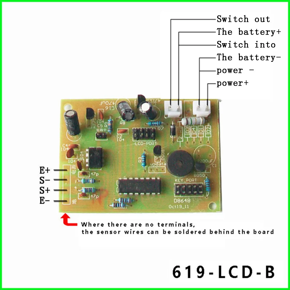 Imagem -05 - Electronic Scale Motherboard Chip Circuit Board Led Lcd Preto Vermelho Word Display Acessórios Made in China