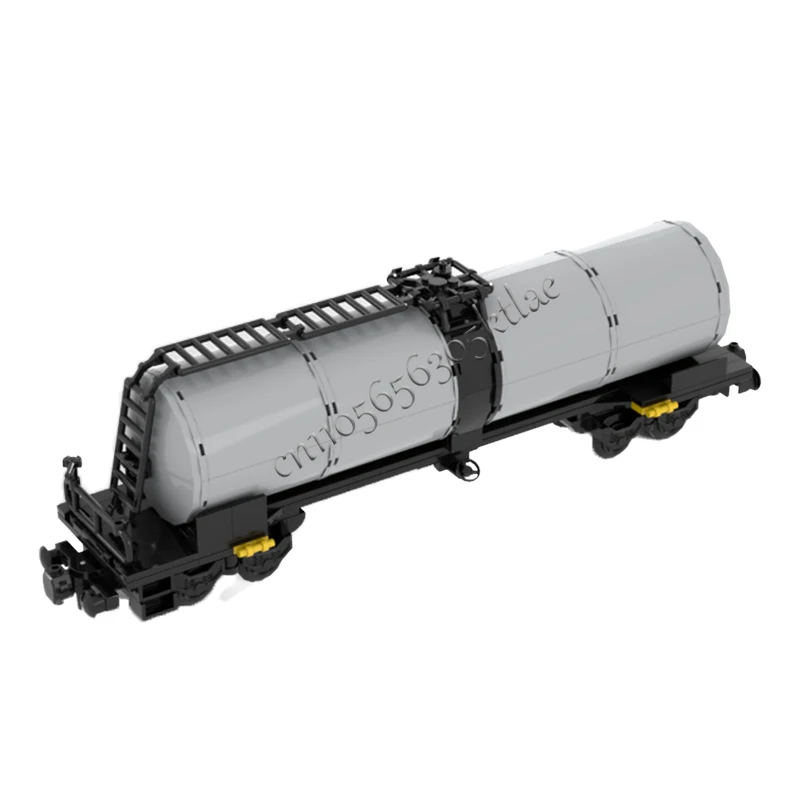 مدينة نموذج سيارة MOC قوالب بناء 4-محور السكك الحديدية خزان الشحن عربة وحدات التكنولوجيا الهدايا عطلة تجميع ألعاب أطفال البدلة #3