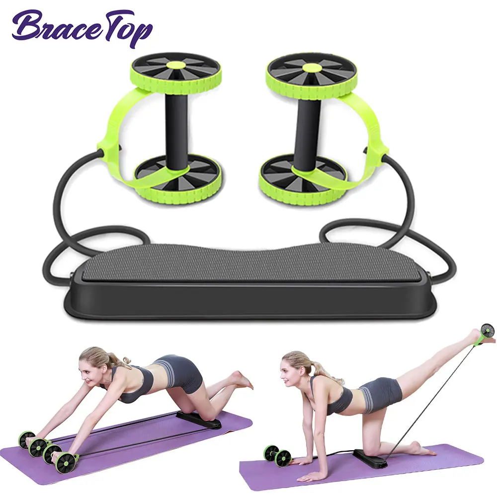 

Ab Roller Wheel Exercise Equipment Abdominal Trainer Waist Slimming Workout Fitness Resistance Band Wheeler Home Gym Workouts