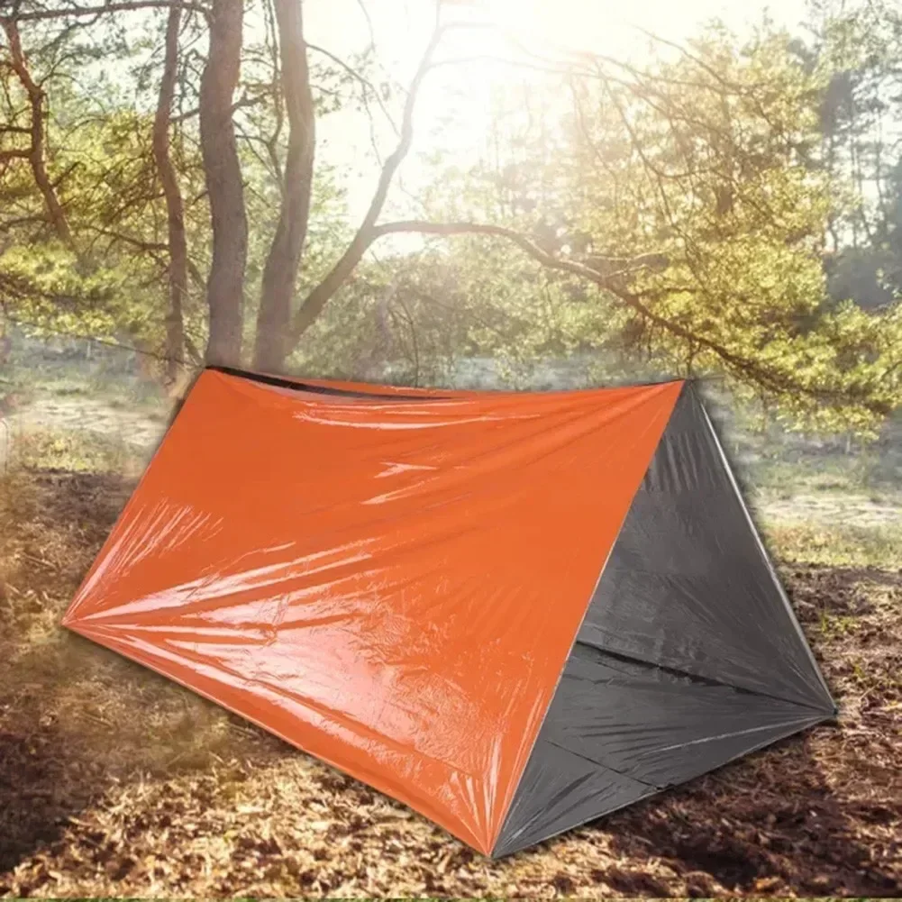 Camping Cold-proof Warm Sleeping Bag Thermal Waterproof 200*91cm Aluminum Film Outdoor Survival Hiking Accessories