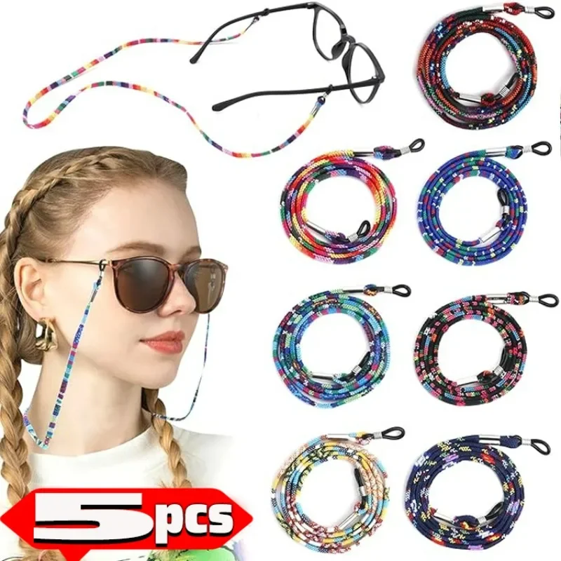 

Colorful Acrylic Beads Glasses Chain Reading Glasses Cord Holder Anti-lost Rope Vintage Neck Strap Rope for Eyewear Accessories