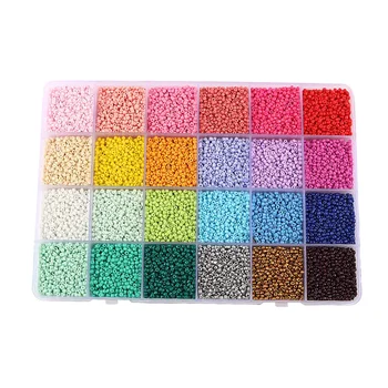 Perline di semi di vetro da 2mm con scatola per kit di creazione di gioielli accessori per forniture fatte a mano fai da te