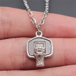 Dropshipping Antique Silver Color 20x15mm Basketball Pendant Necklace For Women