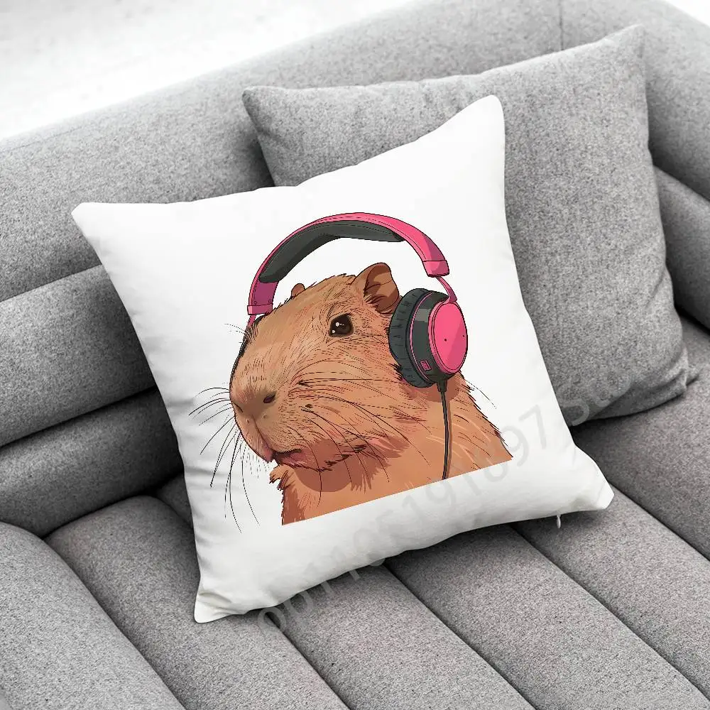 Капибара мем домашнее животное кукла наволочка для 50 см 30 см 55 см 45 см 40 см квадратная наволочка для кровати