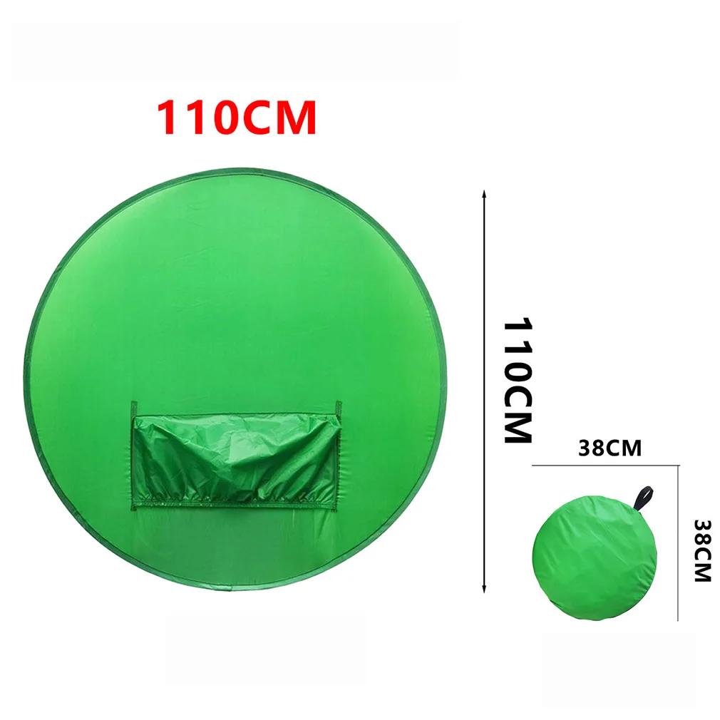 Hot 75/110cm Green Screen Photo Background Cloth Polyester for Live Video Studio High Color Saturation Photography Backdrops