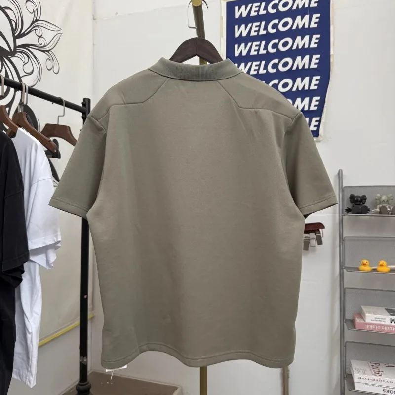 مارتين روز رسالة مطبوعة قصيرة الأكمام تي شيرت عادية تنوعا قميص بولو الرجال النساء عالية الجودة الكاكي القطن التلبيب تي شيرت