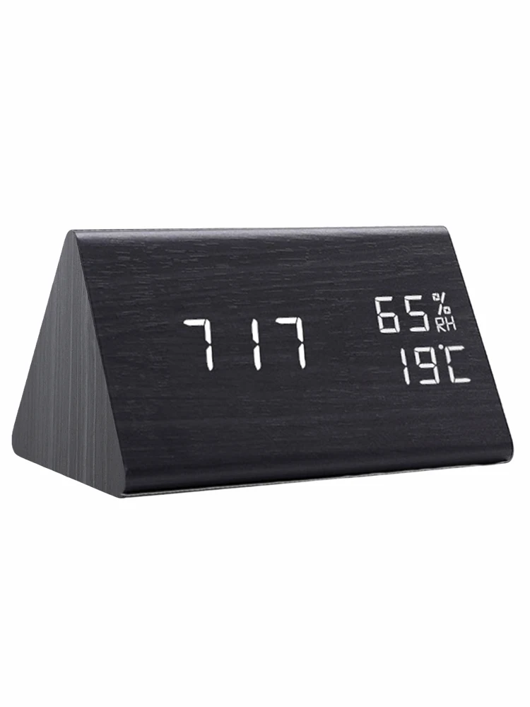 New Practical High Quality Alarm Clock Wooden USB Or 4 AAA Batteries 12H/24H 15*9*8cm 1pcs Bedroom Digital LED