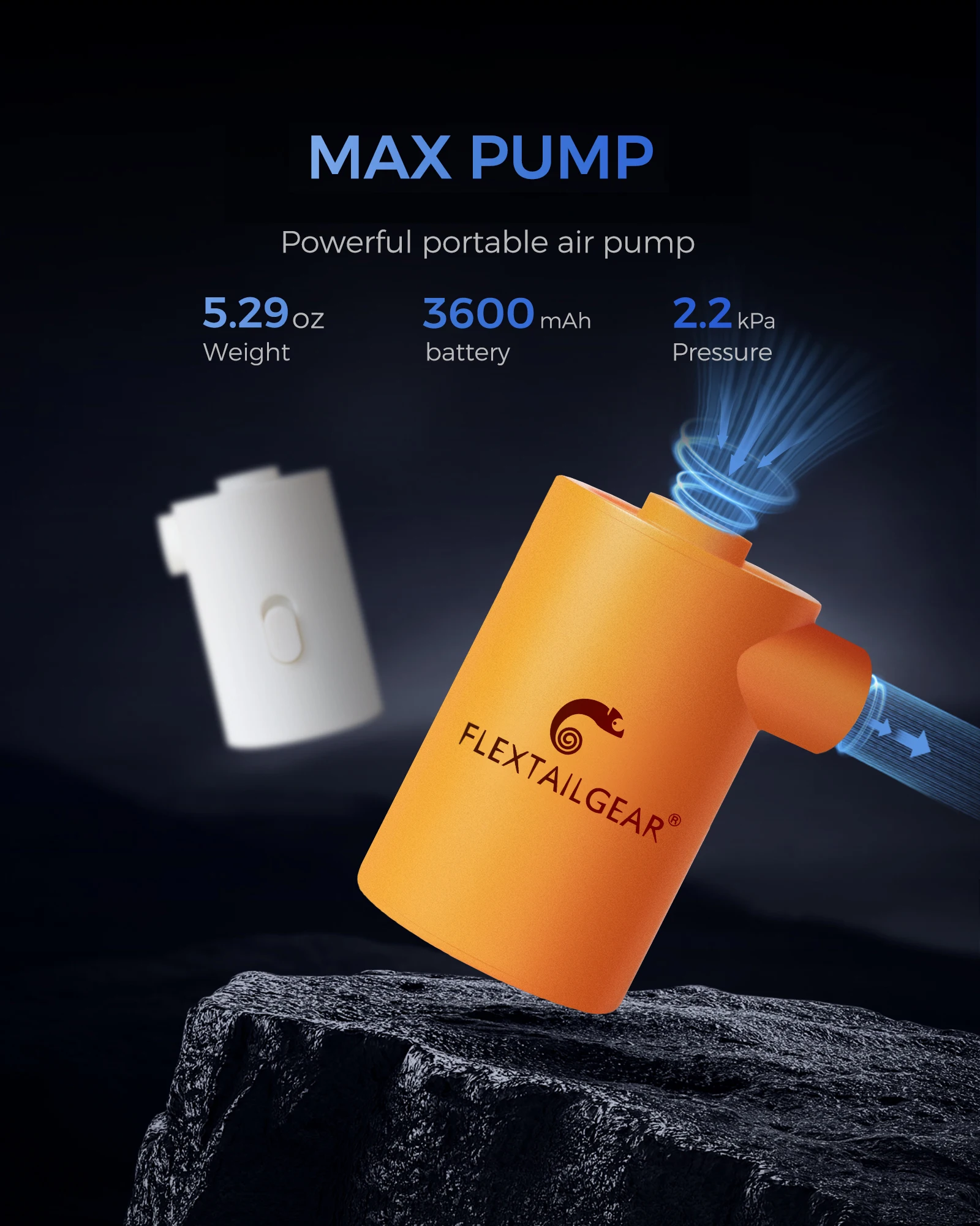 

FLEXTAIL MAX PUMP/MAX PUMP EPS - Electric Air Pump Camping Pump Quick Inflate Deflate for Air Mattress, Sleeping Pad, Vacuum Bag