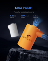 FLEXTAIL MAX PUMP/MAX PUMP EPS - Electric Air Pump Camping Pump Quick Inflate Deflate for Air Mattress, Sleeping Pad, Vacuum Bag