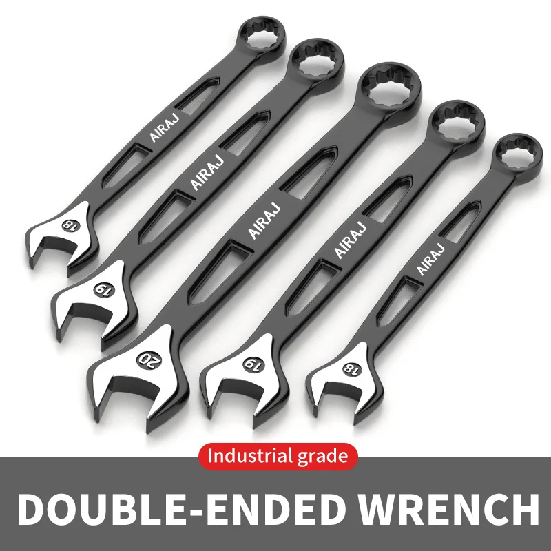 Dual-Ended Wrench, Ratchet Wrench, Industrial Grade, Hardware Tool, Auto Repair Universal Wrench