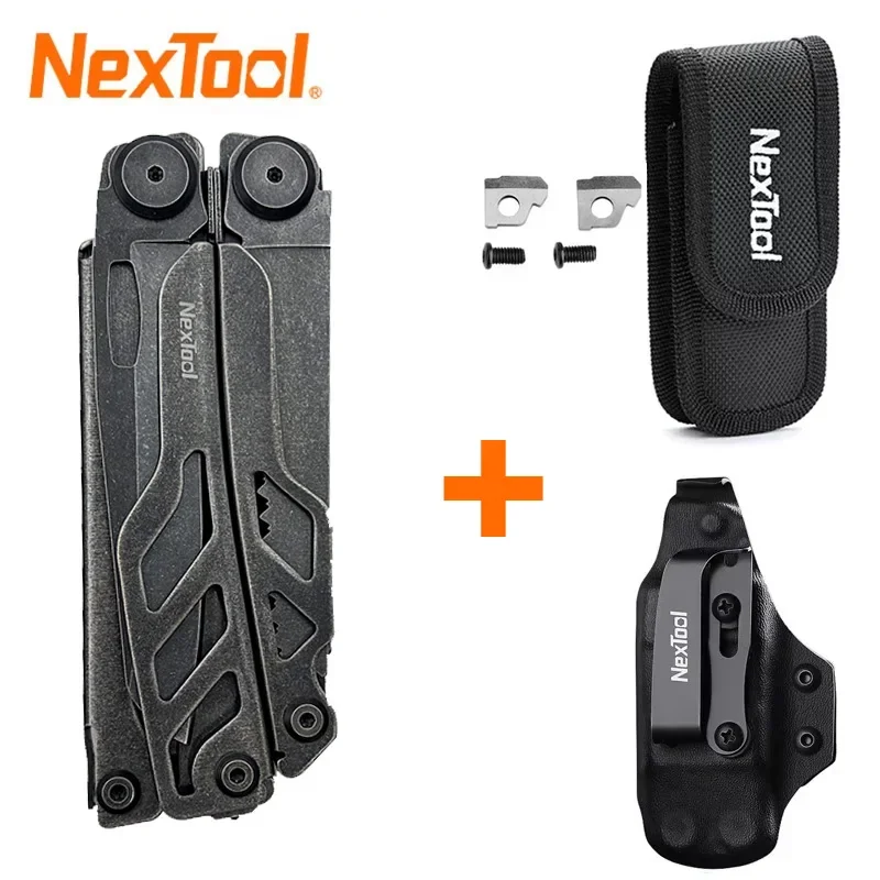 NexTool Flagship Pro Multitool Tang met Kydex-hoes, 16-in-1 Multitool, opvouwbaar, draagbaar, zakmes, multifunctionele schaar