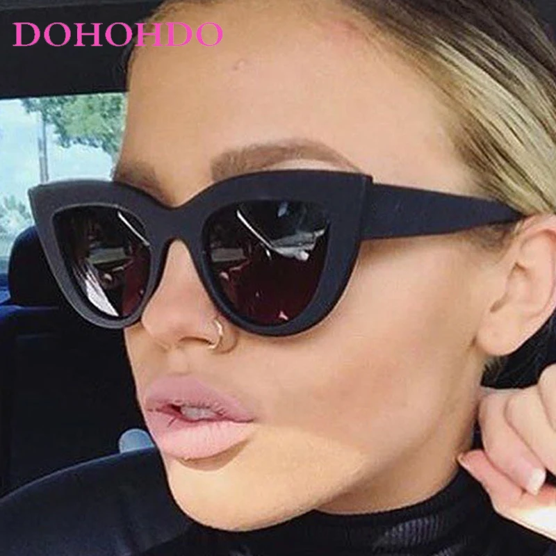 

Fashion Vintage Cat Eye Sunglasses Women Trend Brand Designer Big Frame Men Shades Driving Travel Sunglasses Female Lentes UV400