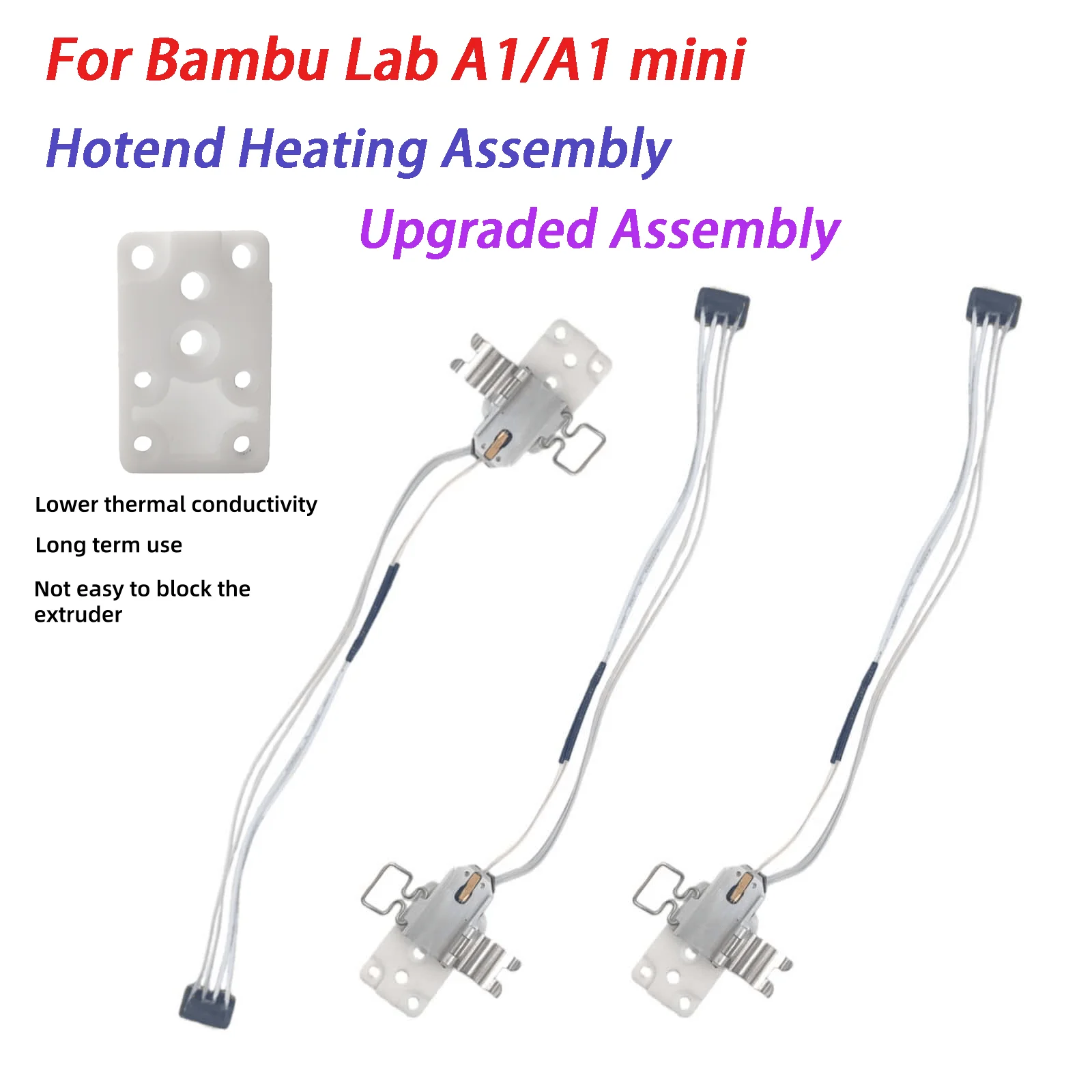 

Для Bambu Lab A1 Hotend нагревательный узел в сборе, керамический обновленный цирконий Bambulab A1, монтажный комплект Mini Hotend, высокая термостойкость
