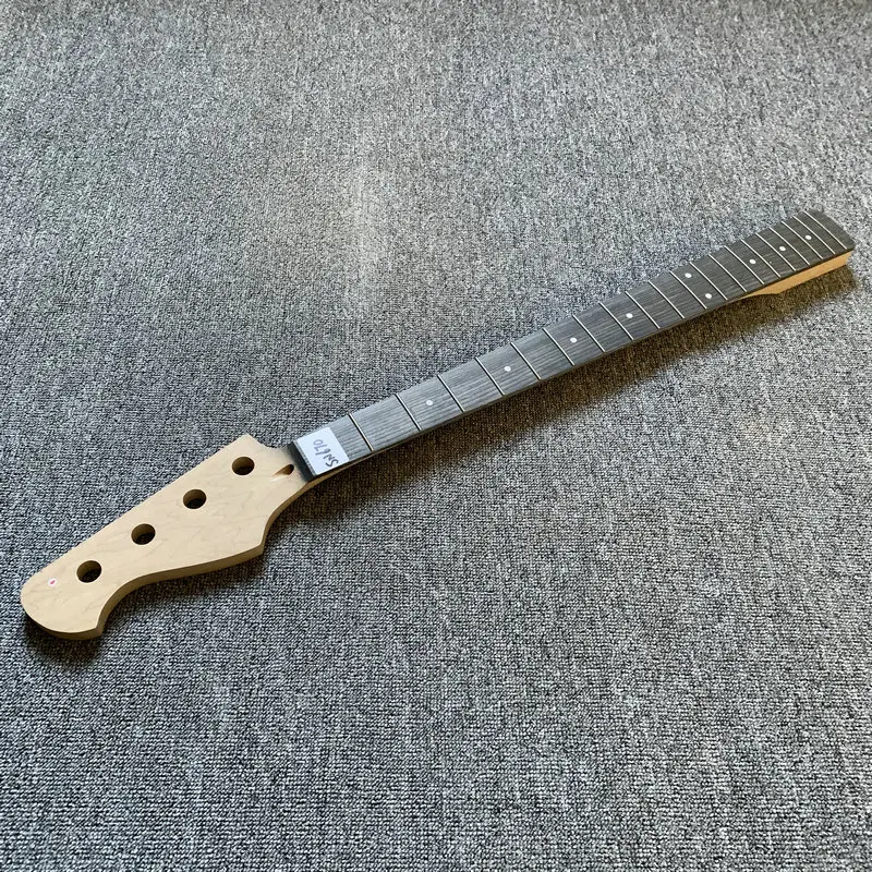 SN670 Semi Finished 4 String Electric Bass Neck Left Hand Version Maple+Rosewood 20Frets DIY Replace