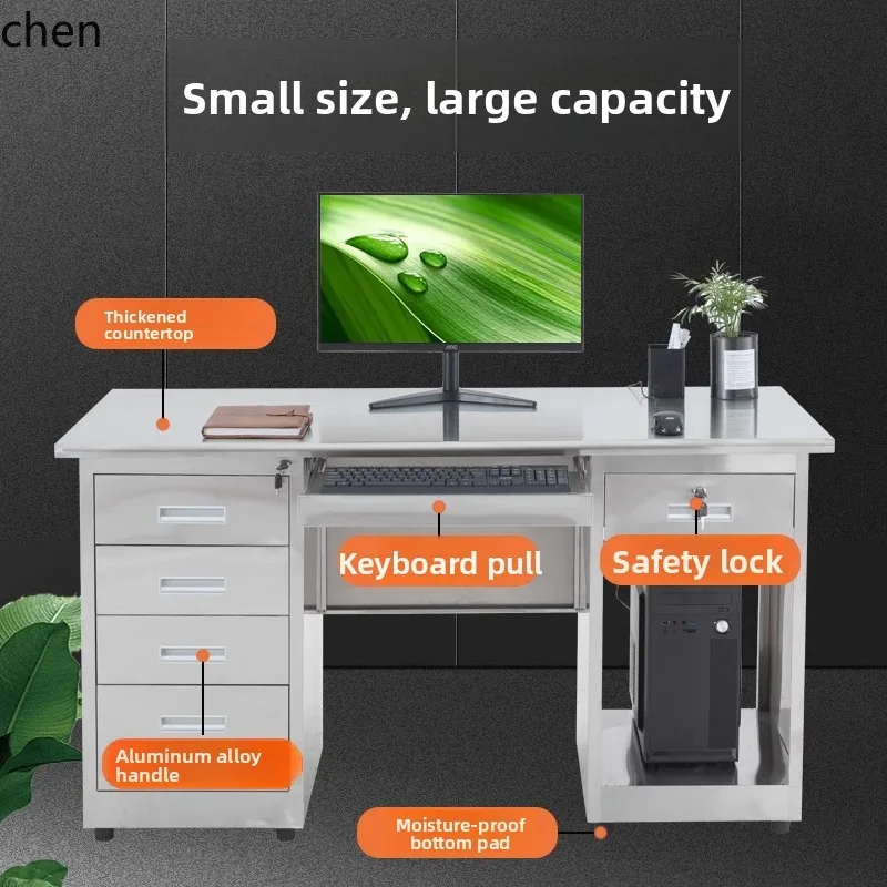 DAS Stainless Steel Desk with Drawer Operation Table Stainless Steel Computer Desk