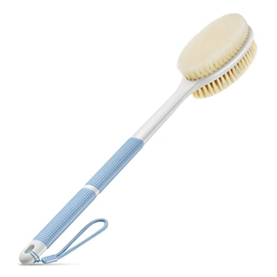 

Back Scrubber Anti Slip for Shower Shower Brush Long Handle with Stiff and Soft Bristles Body Exfoliator for Bath or Dry Brush