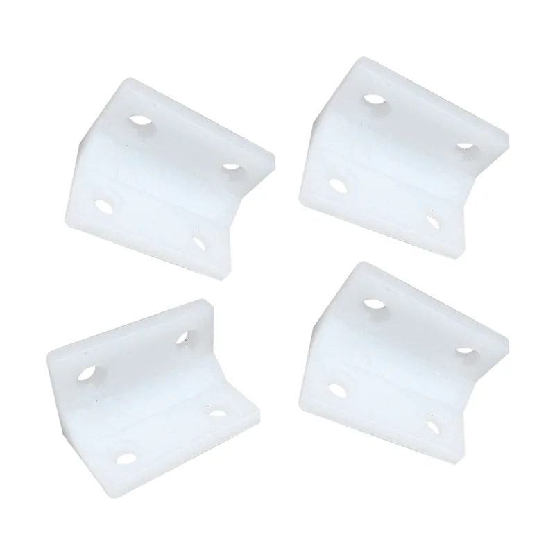 

T99C-100Pcs Угловой кронштейн с четырьмя отверстиями, опора для полки шкафа, пластиковый кронштейн, сверхмощный L-образный мебельный соединитель