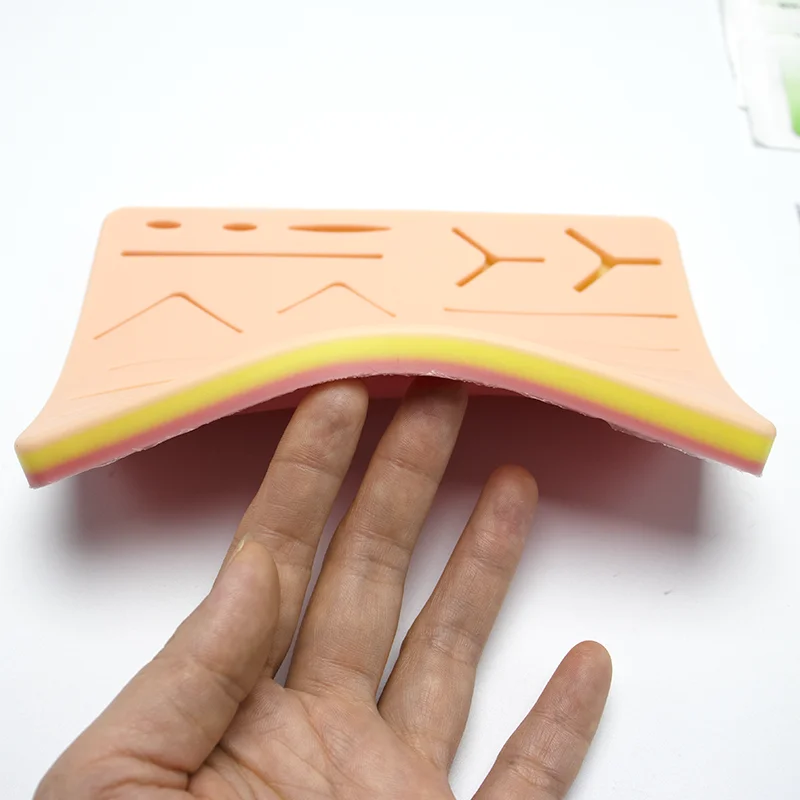 Soft Silicone Suture Pad With Wounds For Nurse Training Use Suture Training Pad Suturing Pad