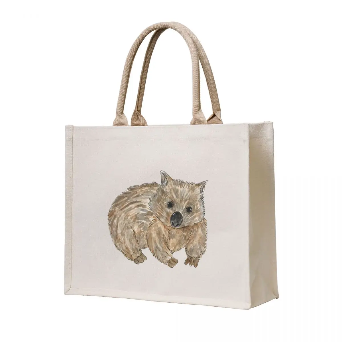 

Wombat - Australian Animal painting Tote Bag Handbags female bag shopping bag