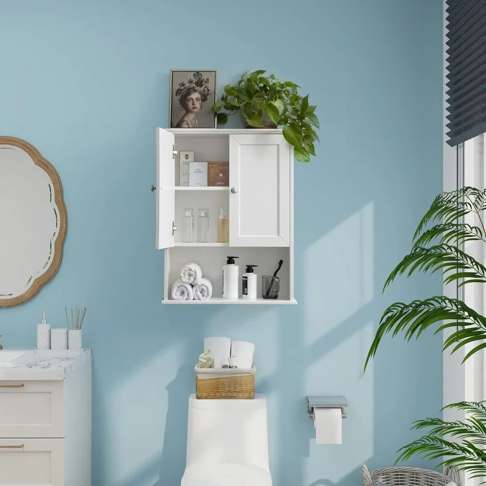 White Bathroom Wall Cabinet Over The Toilet Storage Cabinet Home Furniture Bedroom Kitchen Cabinets Vanity Shelf Closet Mirror