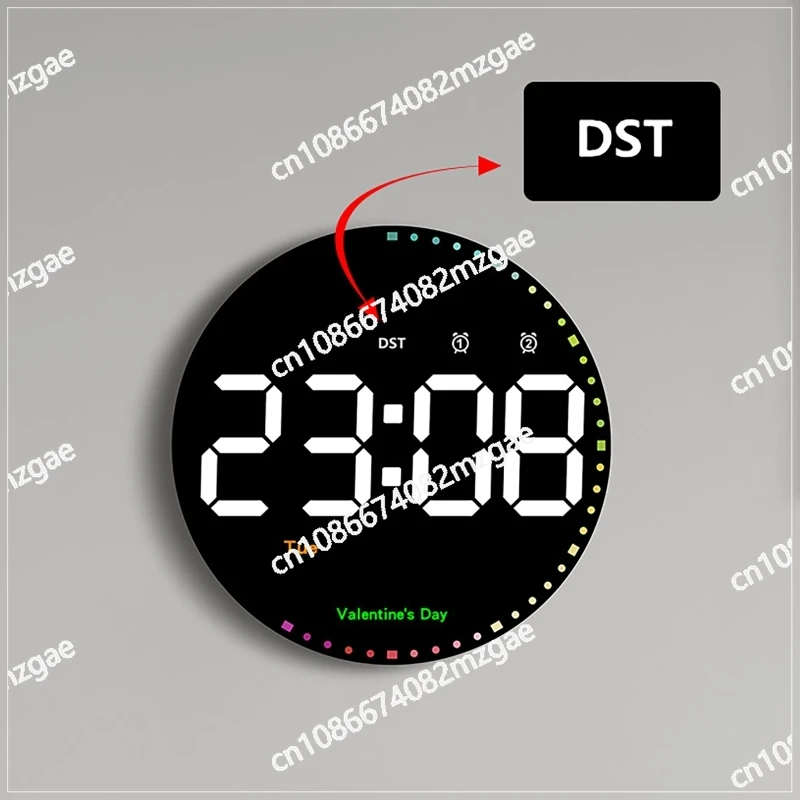 

Умные LED-часы для домашнего декора с ярким цветным дисплеем, цифровые электронные часы с календарем, настенные часы с большим экраном