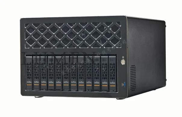 12 Bay Hot Swap Server Chassis, Support ATX Motherboard NAS Storage Case for Network Data Industrial PC Control - view 4