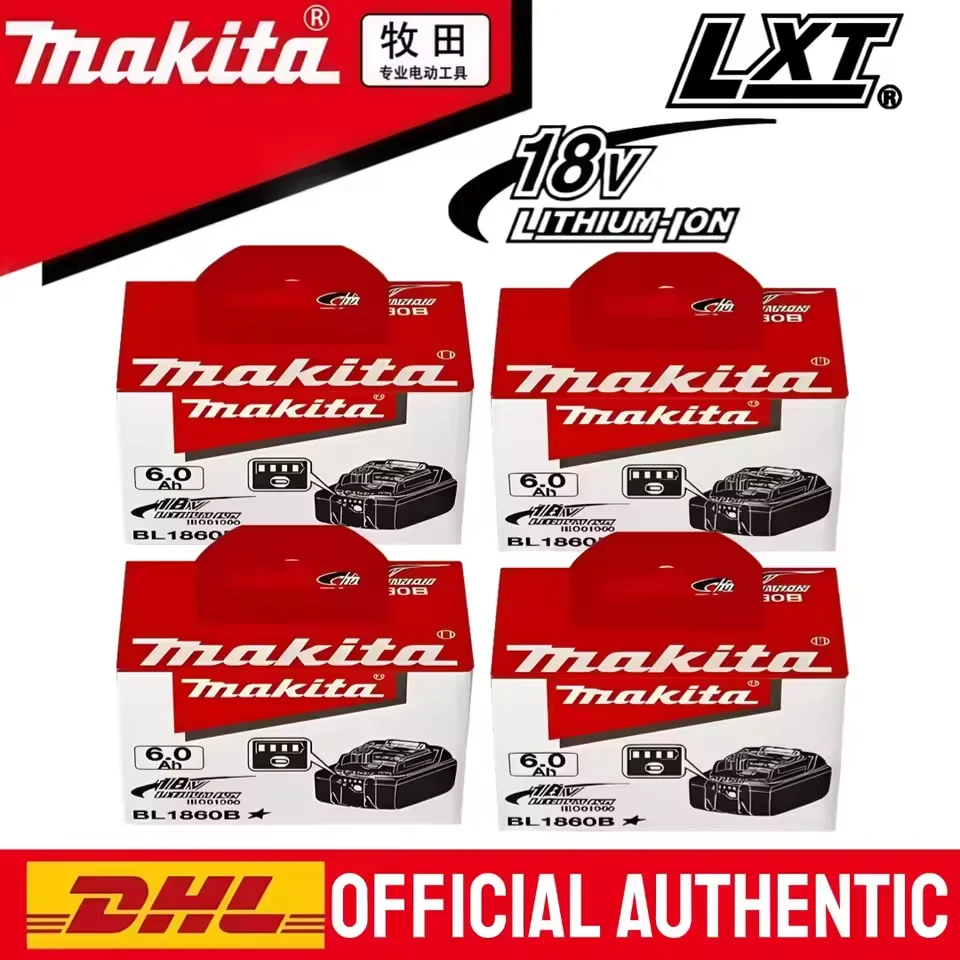 

100%Original Makita 18V BL1860 BL1850B BL1850 BL1840 BL1830 Screwdriver Battery Charger 18v Replacement Power Tool Batteries
