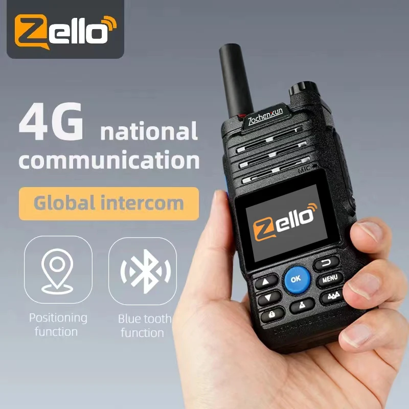 Топ! B5 Zello Walkie Talkie 4g Радио с SIM-картой Blue tooth Двусторонняя рация дальнего действия Профессиональная мощная рация