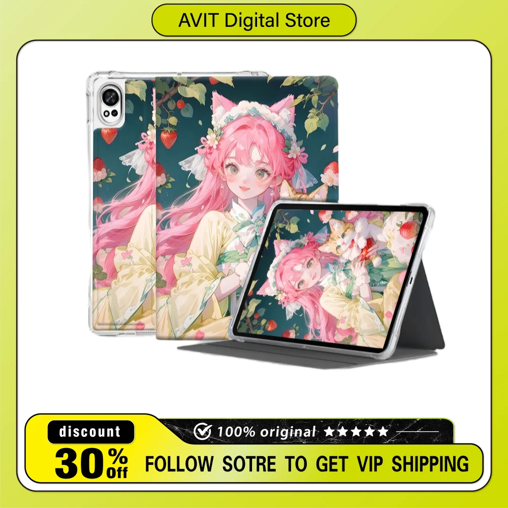 

For XTEINK X4 E-Ink Reader Transparent Airbag Silicone Case Cute Cartoon Painted Soft Cover Kawaii E-Book Protective Sleeve