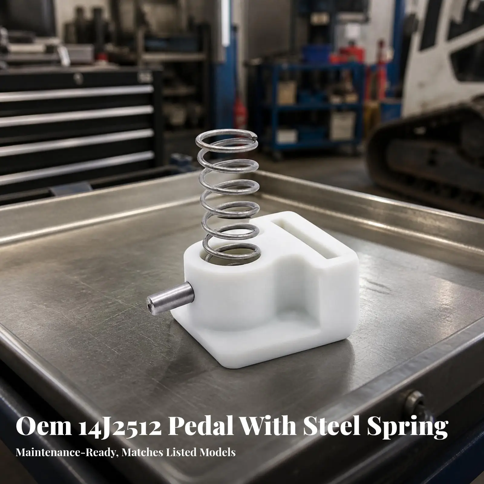 Foot Pedal Stop Assembly with Spring and Pin for Bobcat 6563148 14J2512 6702430