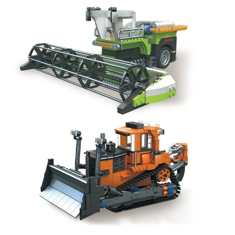 

Creative And Interesting Simulation Agricultural Tools, Harvesters, Bulldozers Building Blocks Bricks Christmas Toys