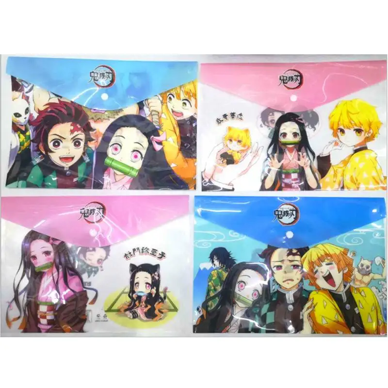 A4 Anime Folder File Bag Document Organizer Storage Bag Stationery Gift