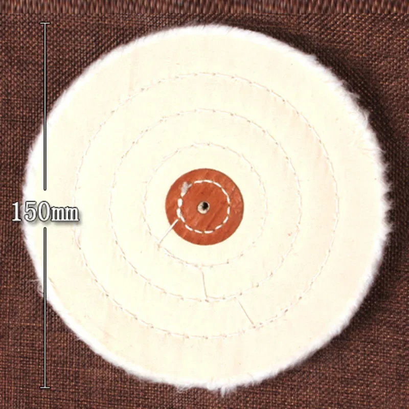 50-200mm Cloth Buffing Polishing Wheel Cotton Lint Cloth Arbor Buffer Grinder Pad 150 Gold Silver Jewelry Mirror Polishing Wheel